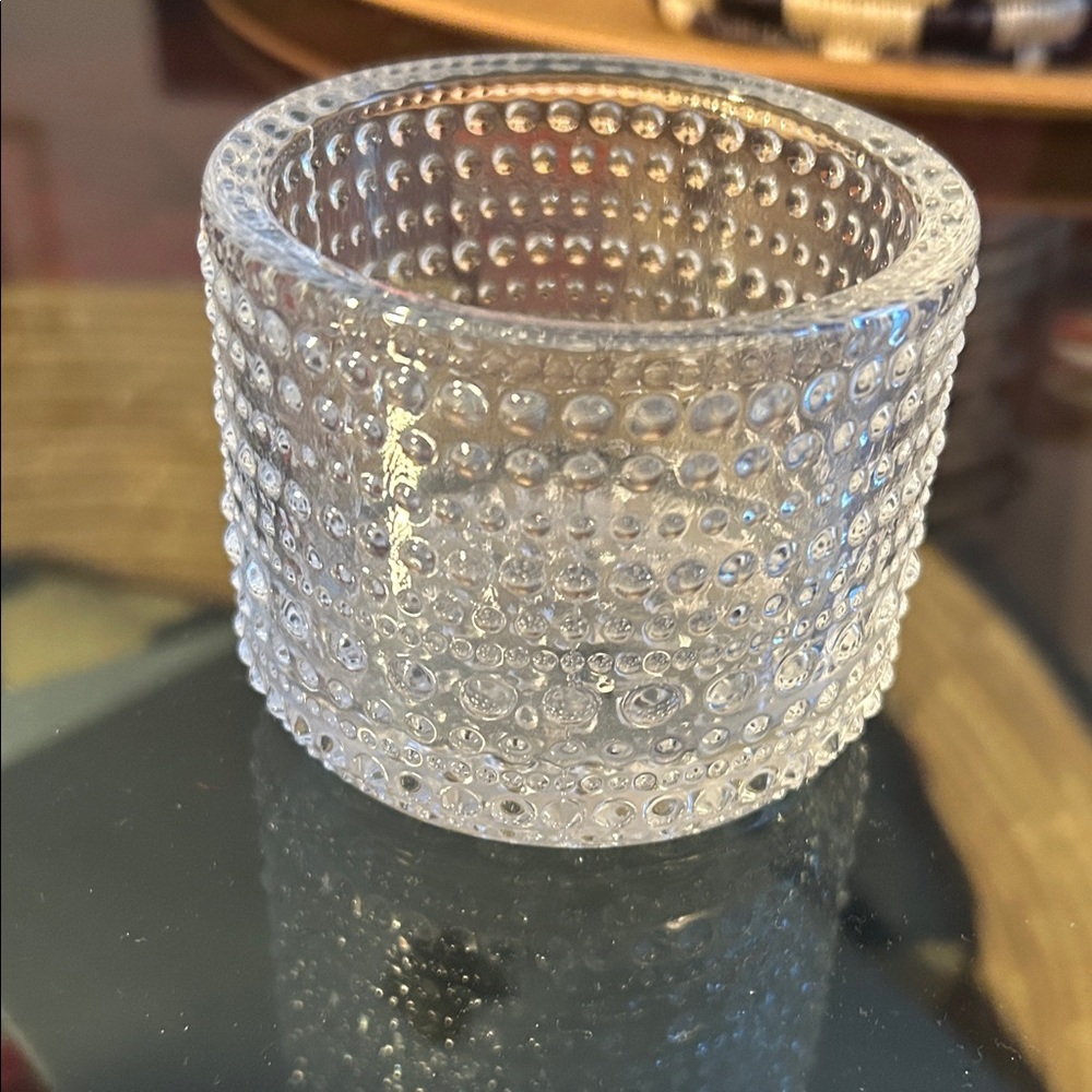 Iittala Kastehelmi Transparent Glass Candle Holder - Picture 2 of 2